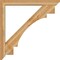 Ekena Millwork Merced Slat Rough Sawn Bracket w/ Offset Brace, Western Red Cedar, 6"W x 48"D x 48"H BKT0604X48X48MRC06RWR - alternate 4